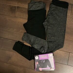 Reebok leggings jogger’s black charcoal, size med